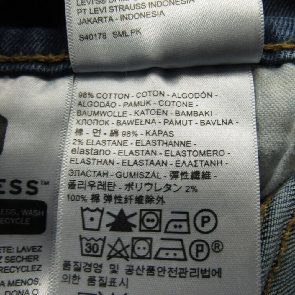 Levis 502 Jeans Mens 36x31 Blue Taper Fit Faded Red Tab‎ Distressed